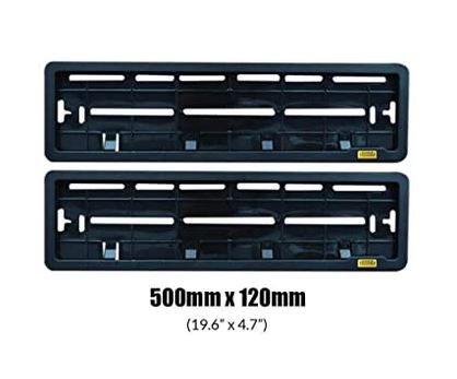 Front and Black Set of 2 pcs for Car Number Plate Frame
