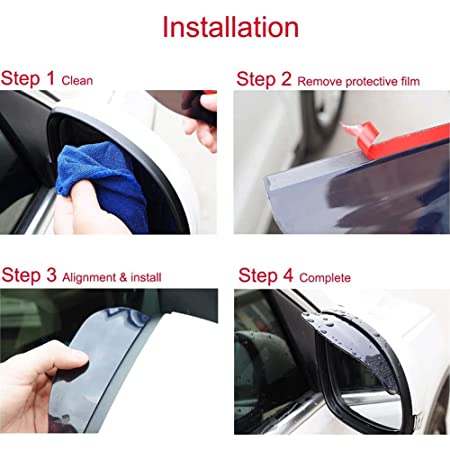 Car Side Mirror Eye Brows Rain Guard Rear View