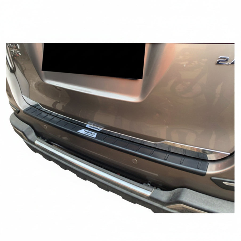 Car bumper protector on a vehicle with a white background