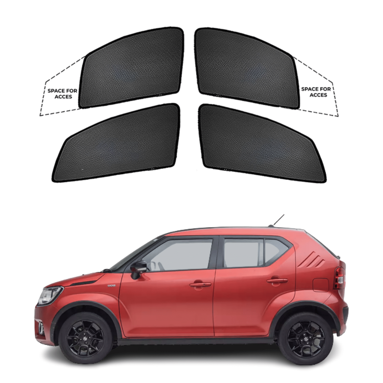 Car Window Fix Black Sunshades For Maruti Suzuki Ignis