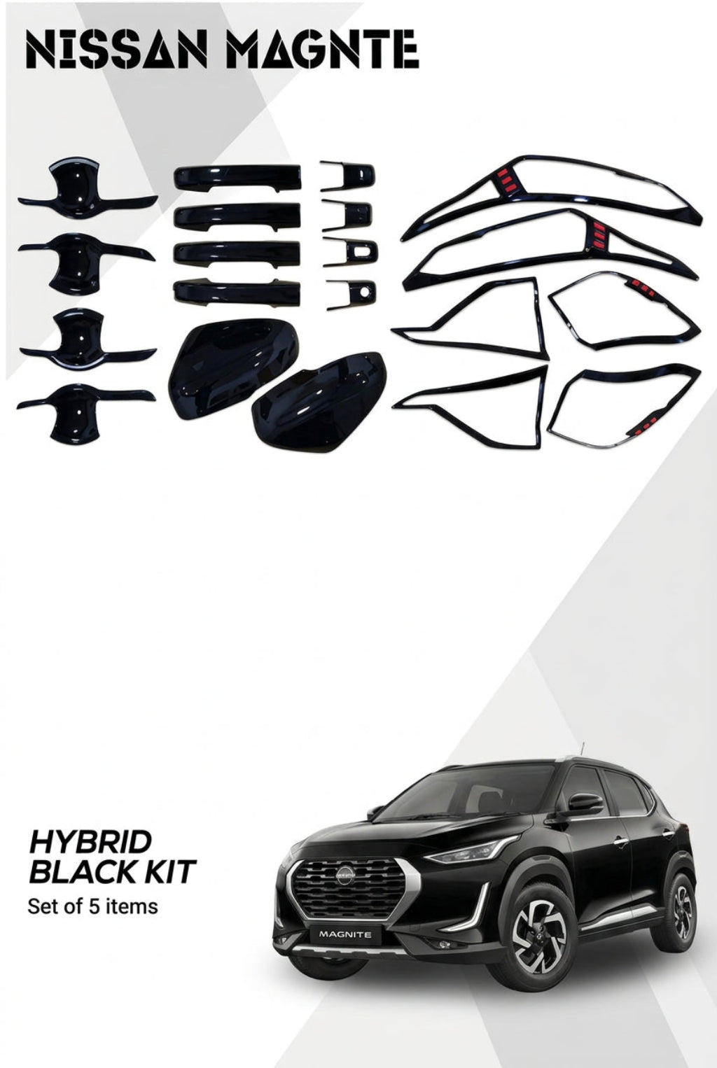 Nissan Magnite hybrid black combo kit