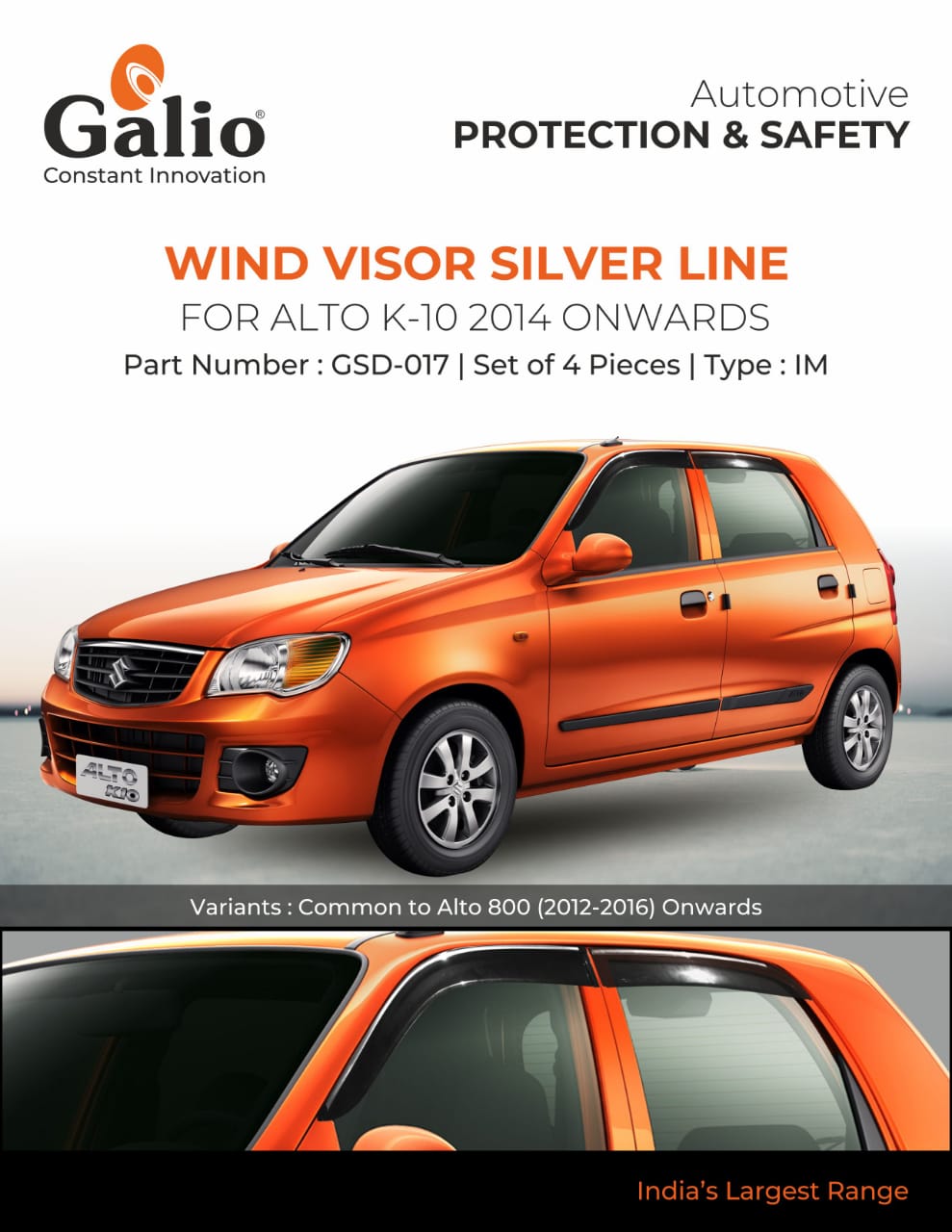 Maruti Suzuki Alto K10 Chrome Line Visor