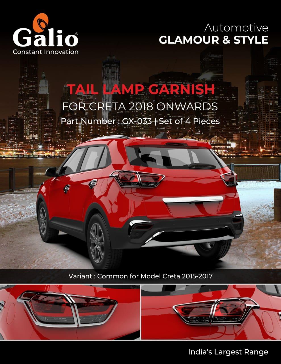 Hyundai Creta chrome finish Tail Lamp Garnish