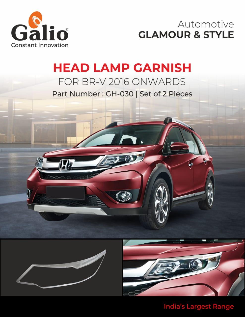Chrome Finish Head Lamp Garnish for Honda BR-V