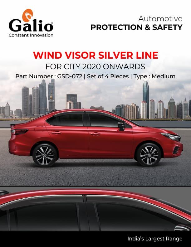 Honda City - Wind Visor - Silver Line - IM (Medium)