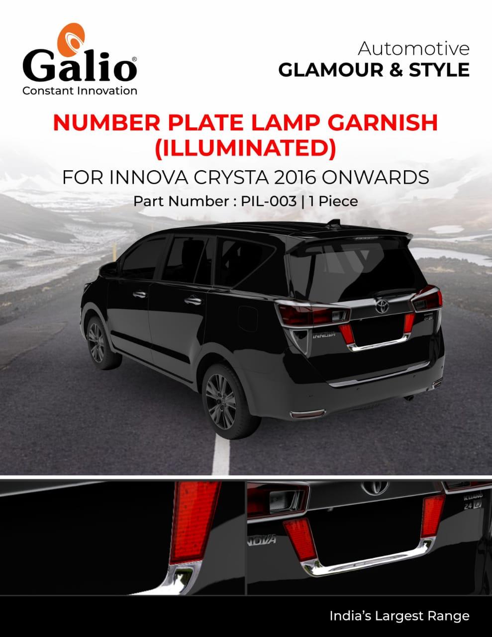 Toyota Innova Crysta – Number Plate Lamp Garnish Illuminated