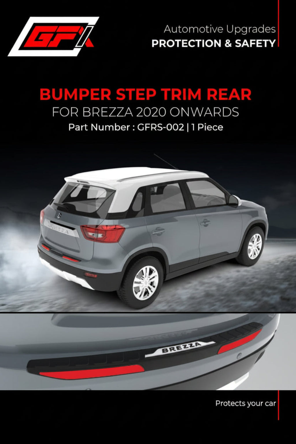 Bumper Step Trim Rear for Maruti Suzuki Brezza 2020