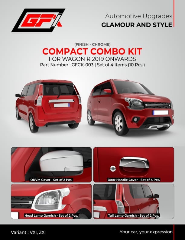 Maruti Suzuki Wagon-R chrome compact combo kit
