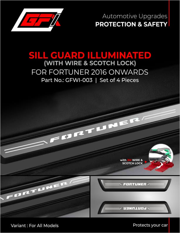 Toyota Fortuner 2016 Sill Guard Illuminated