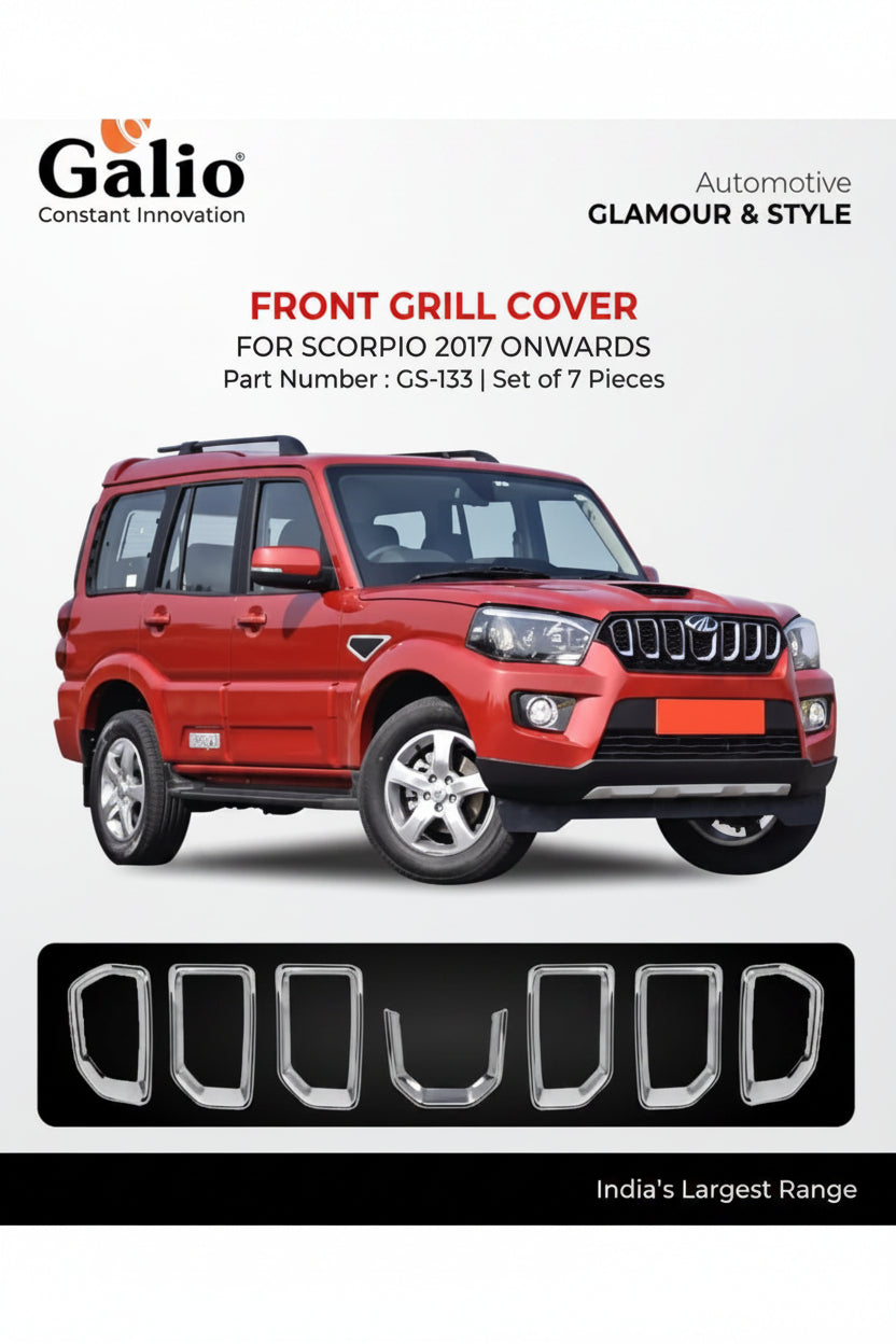 Chrome finish Grill Garnish for Mahindra Scorpio
