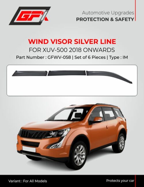Mahindra XUV 500 - Wind Visor Black - IM Set of 4 Pcs