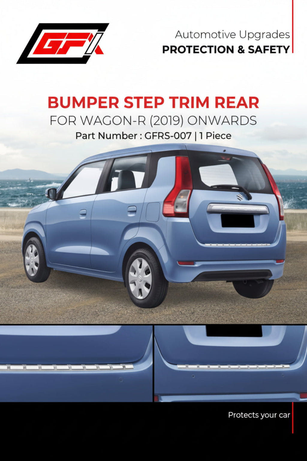 Bumper Step Trim Rear for Maruti Suzuki Wagon-R 2019