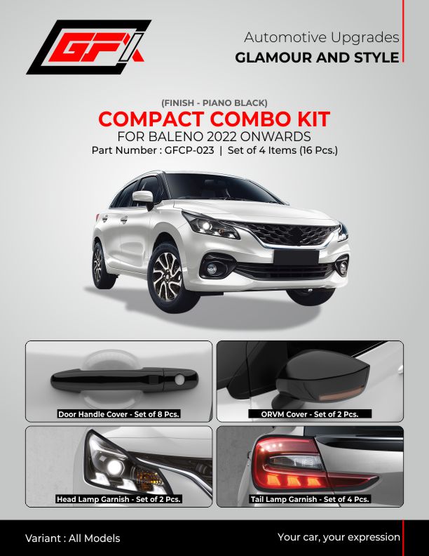 Maruti Suzuki Baleno Piano Black Compact Combo Kit