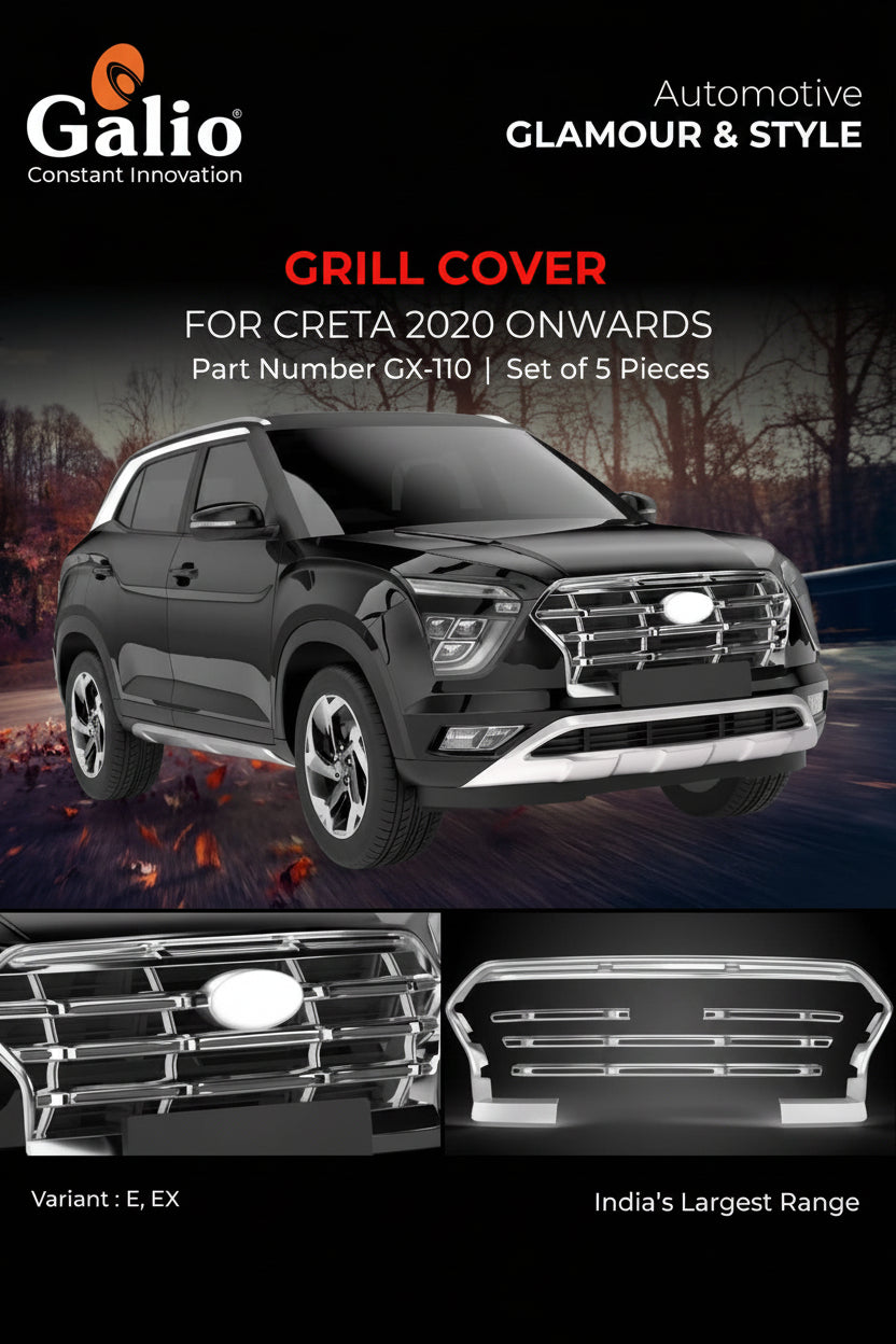 Chrome Finish Front Grill Garnish for Hyundai Creata