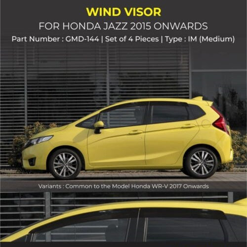 Door Visor For Honda Jazz - Model 2015 Onwards