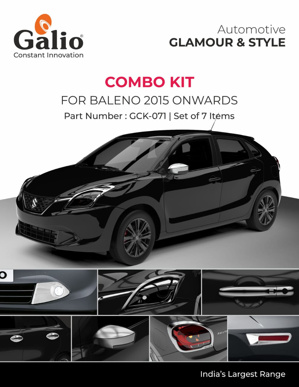 Maruti Suzuki Baleno chrome finish combo kit