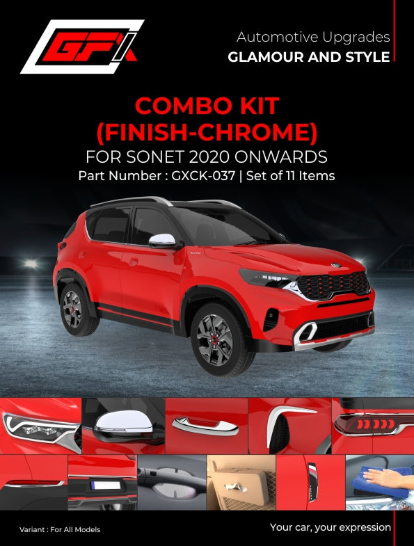 Kia Sonet Chrome finish Combo Kit