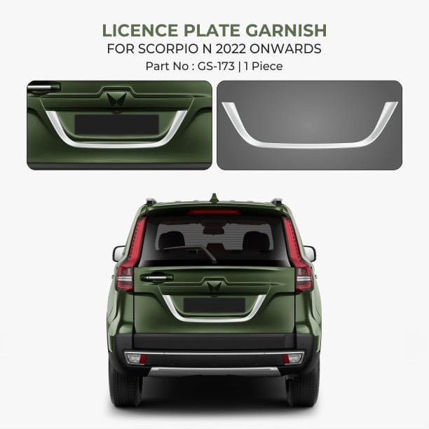 Mahindra Scorpio N Licence Plate Garnish
