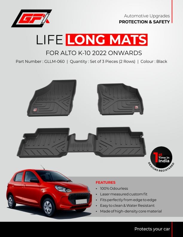 life long floor mats for Maruti Suzuki Alto k10