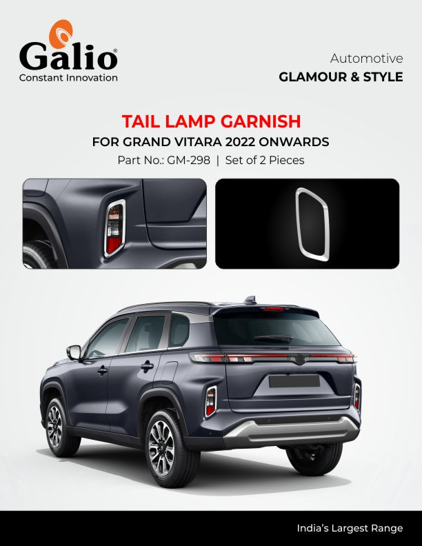 Maruti Suzuki Grand Vitara Tail Lamp Garnish - Chrome Finish