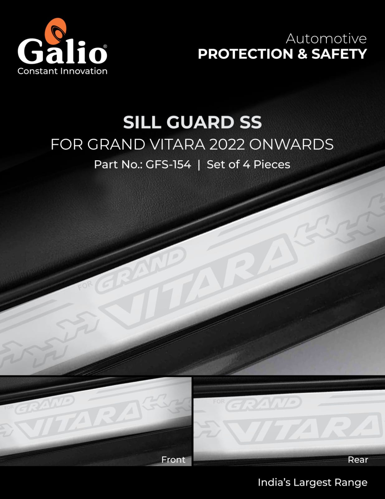 Sill Guard SS For Maruti Suzuki Grand Vitara - Model 2022 Onwards