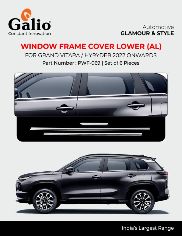 Window Frame Cover Lower For Maruti Suzuki Grand Vitara - Aluminium