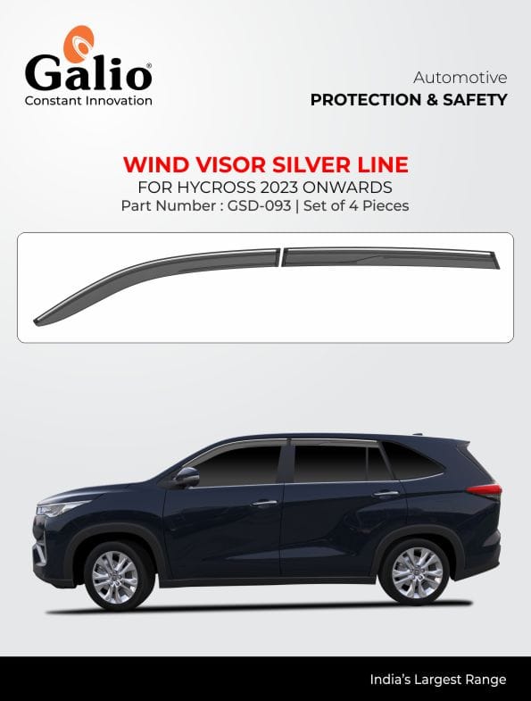 Toyota Hycross Door Visor - Chome Line