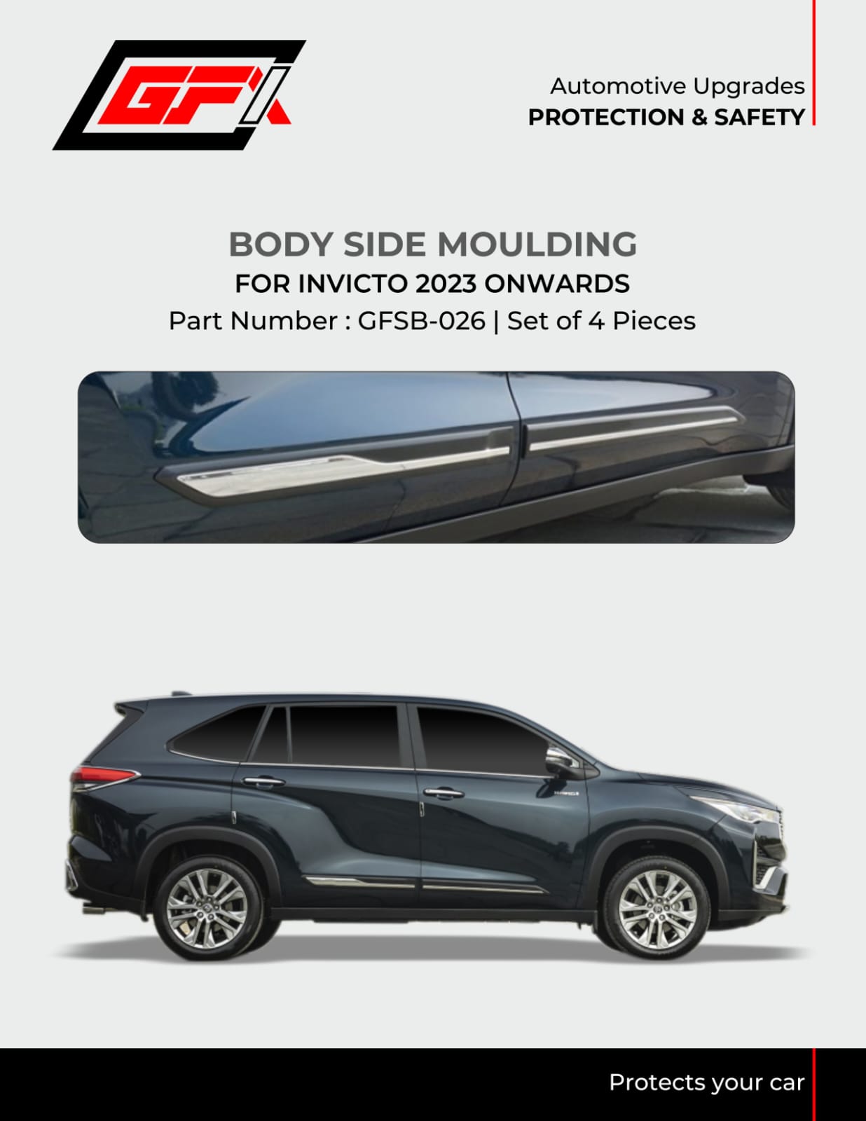 Body Side Cladding For Toyota Invicto – Model 2023 Onwards