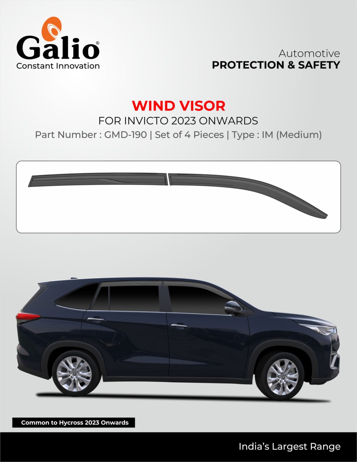 Door Visor For Maruti Suzuki Invicto - Model 2023 Onwards