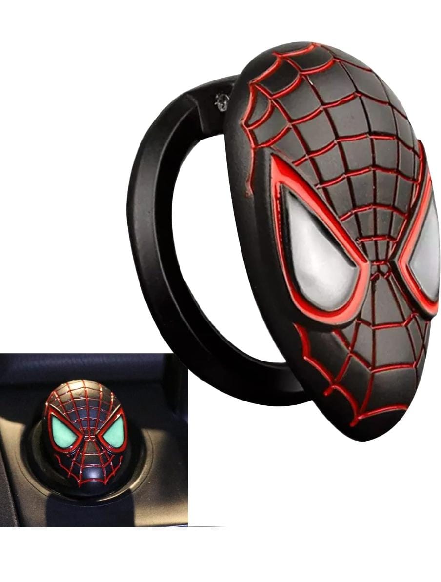 Spiderman Car Engine Start Stop Switch - Black Color