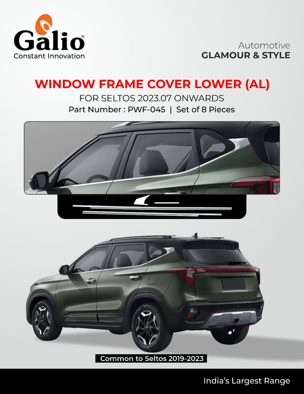 Window Frame Cover Lower For Kia Seltos - Model 2023 Onwards