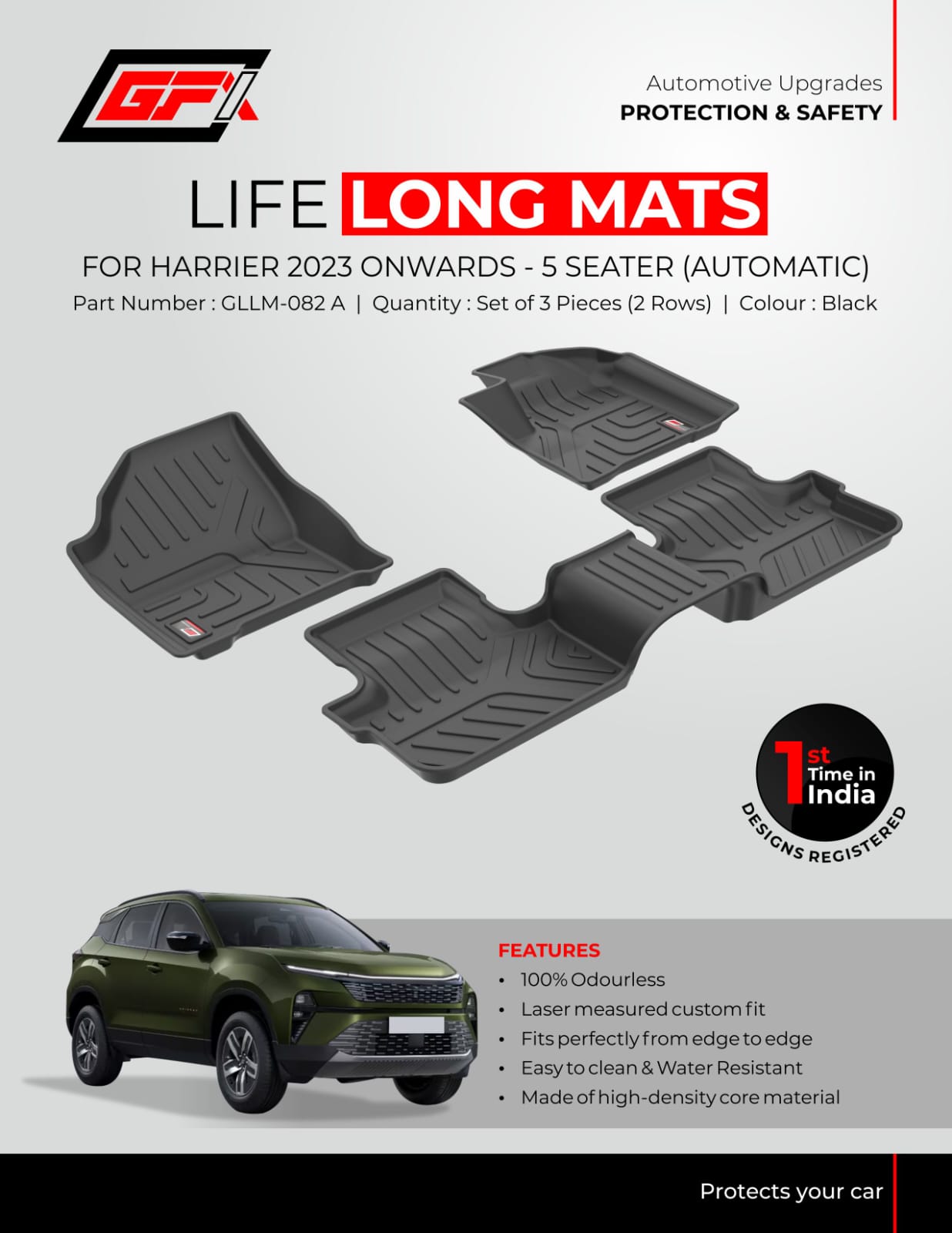 Car Floor Mat For Tata Harrier - Model 2023 Onwards