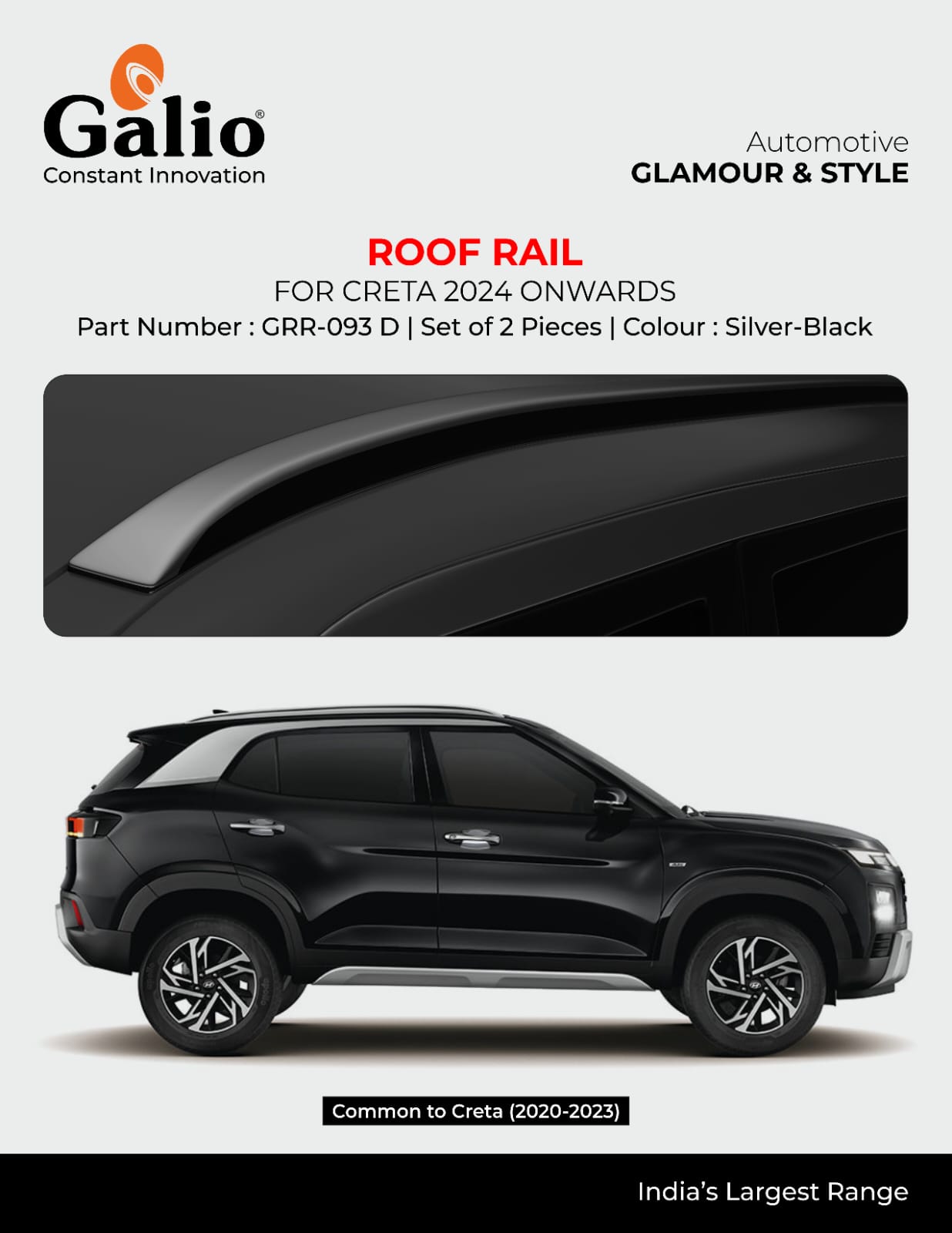 Roof Rails For Hyundai Creta - Model 2024 Onwards