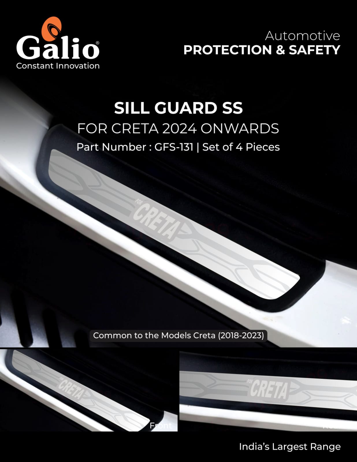 Sill Guard SS For Hyundai Creta - Model 2024 Onwards