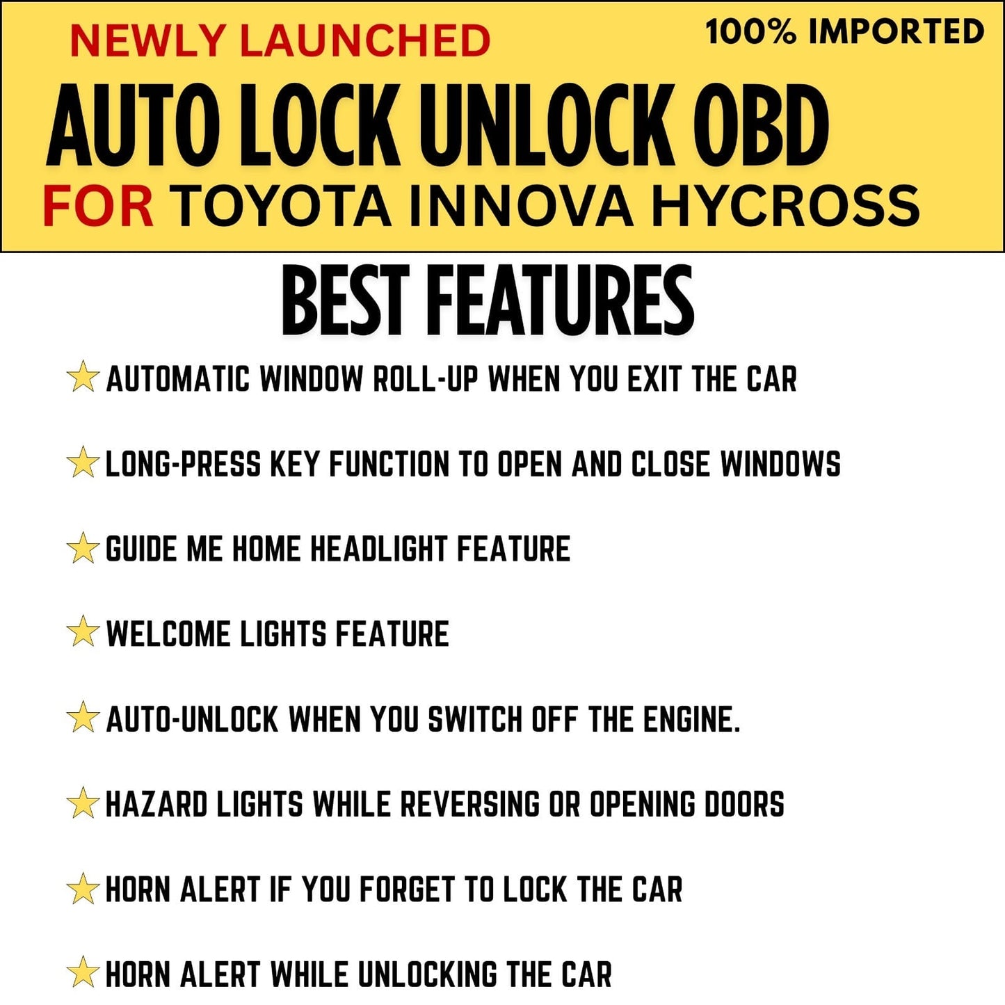 Auto Lock Unlock OBD for Innova Hycross