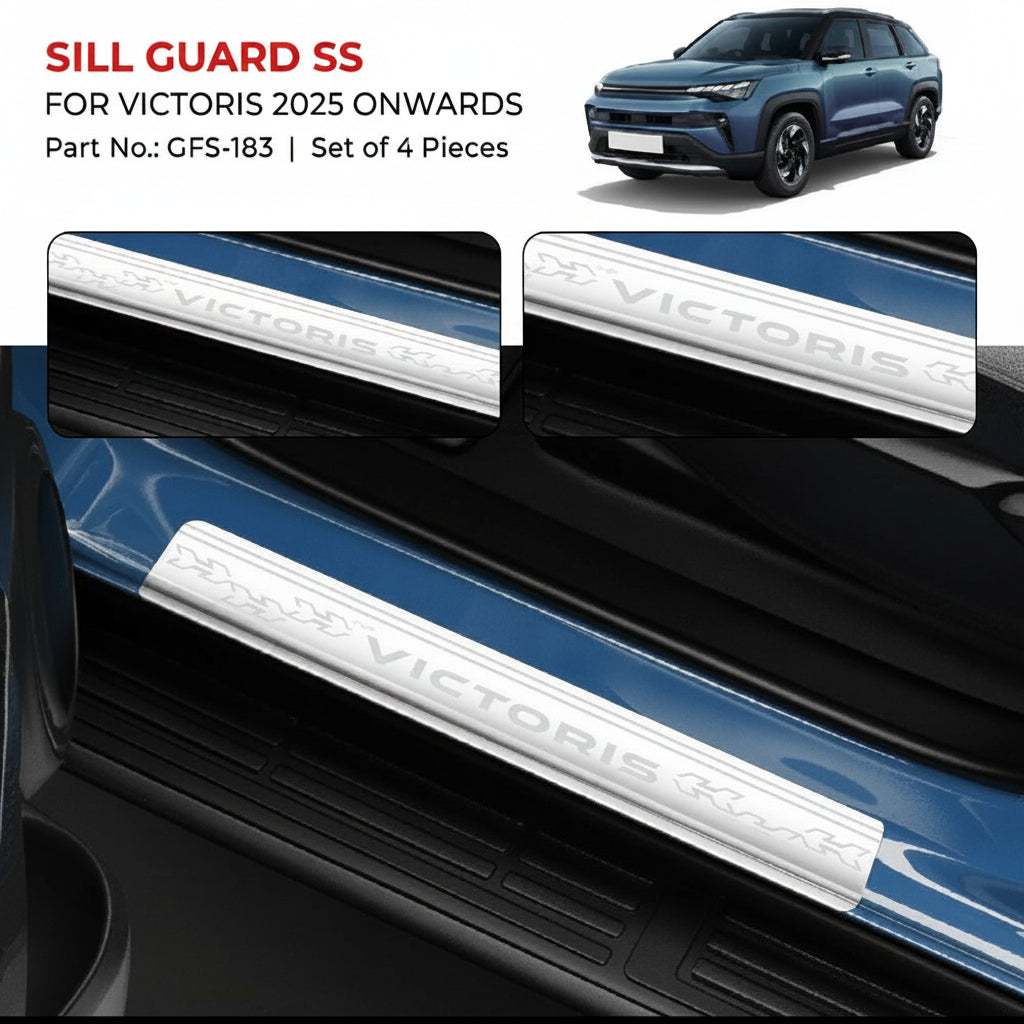 Sill guard set for Victoris 2025 onwards with product details and car model.