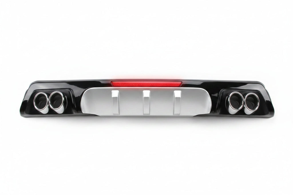 Rear diffuser for car on a white background