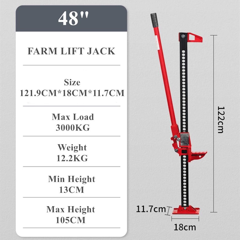 Farm-Life Jack Capacity 3 Ton - Hydraulic Lift 122 CM
