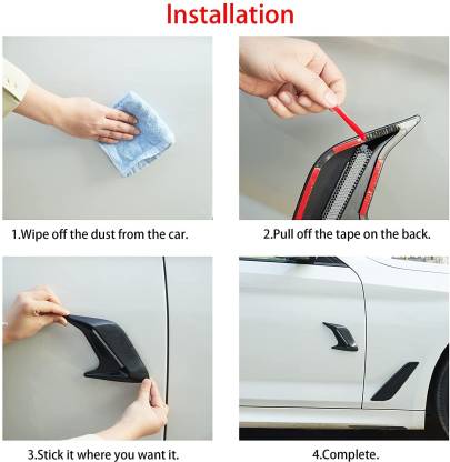 Black Universal Car Auto Decorative Air Scoop Flow Intake Hood Vent Bonnet Fender Mesh