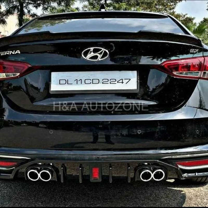 Rear Diffuser With LED For Hyundai Verna - Model 2021 Onwards