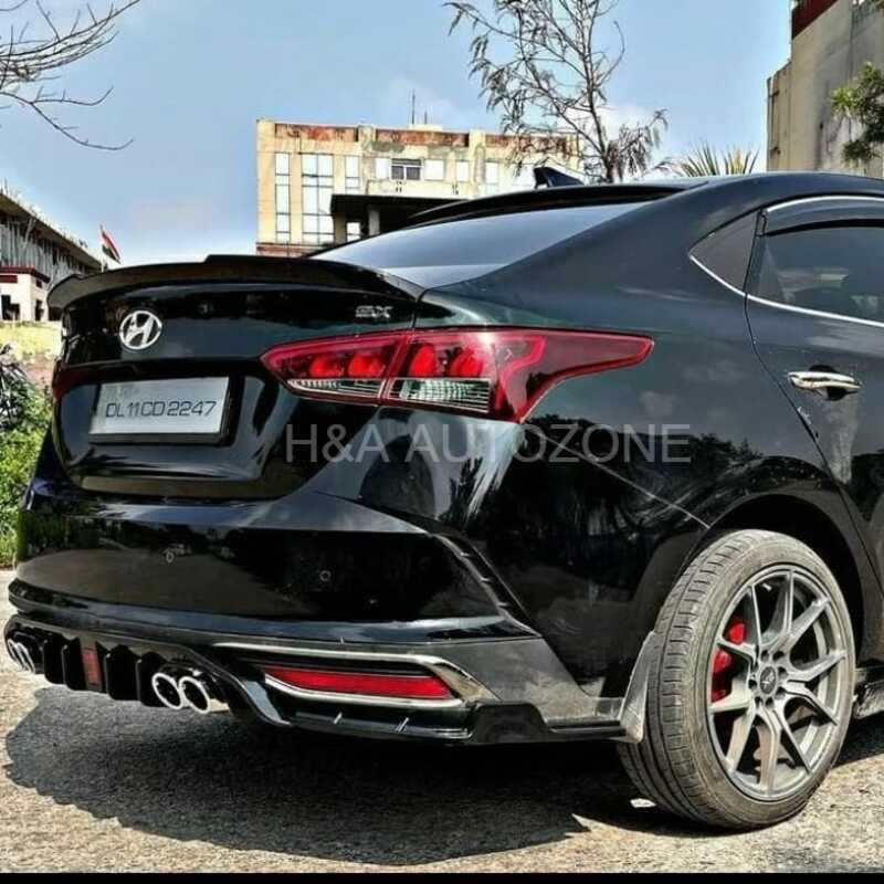 Rear Diffuser With LED For Hyundai Verna - Model 2021 Onwards