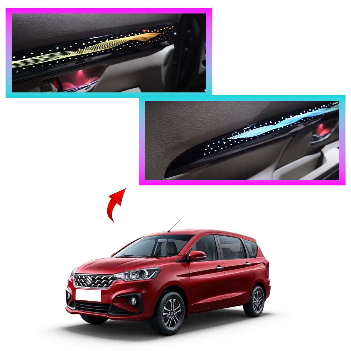 Ambient Interior Lights For New Ertiga - Model 2023 Onwards
