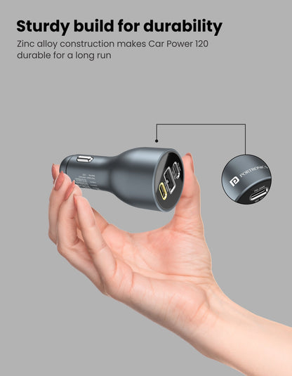 Car Power 120 Fast Car Charger with Triple Port