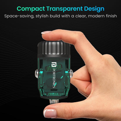 36W Type-C PD 18W USB Transparent Casing Metal Pull Handle