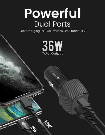 Car Power 6 Fast Car Charger with Dual Port