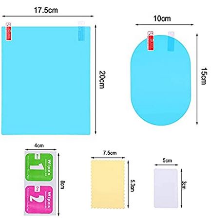 Side Mirror and Window Anti Fog Rain & Water Proof Protective Film