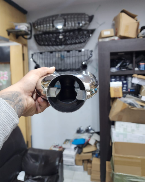 Stainless Steel Round Dual Tip Outlets Exhaust