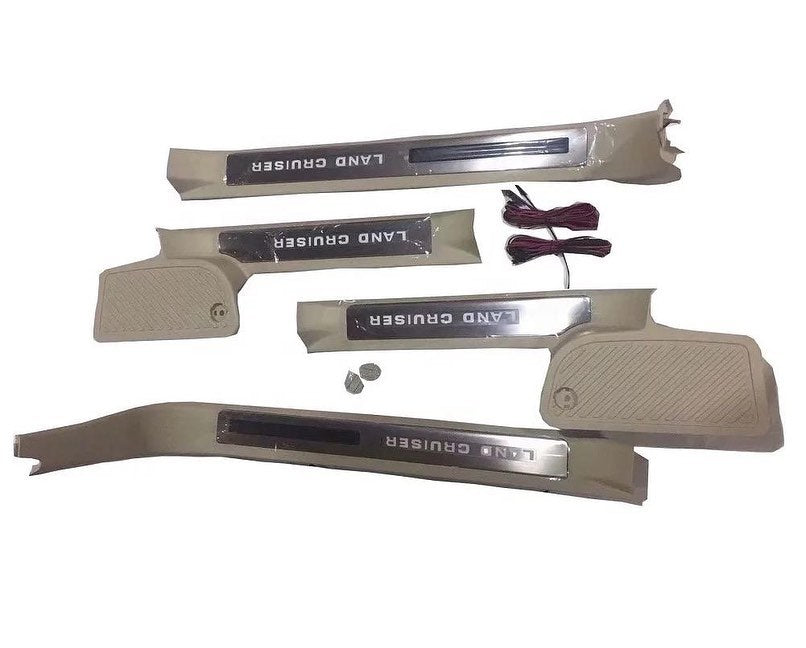 Land Cruiser Side Foot Step In LED And Side Chrome Beading