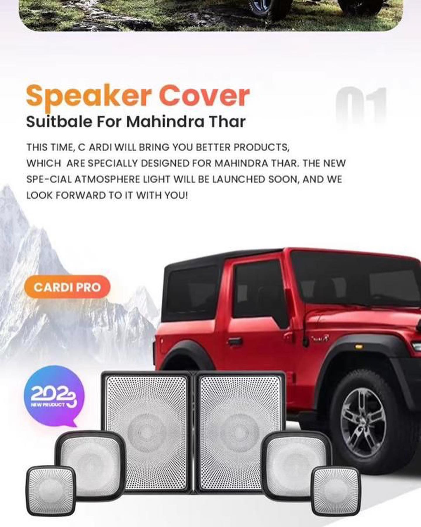 AMG Inspired New Mahindra Thar Speaker Covers