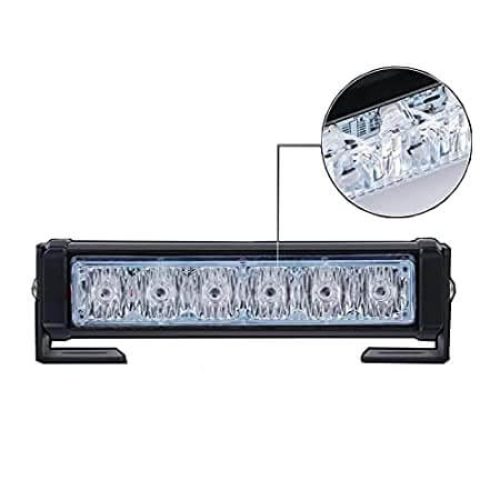 12V Wireless 2 X 6 LED 18W Red Blue Car Warning Light Emergency Flasher Strobe Lamp